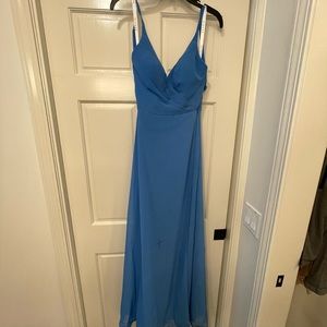 Blue Azazie bridesmaids dress